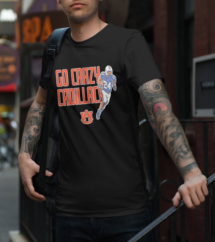 Go Crazy Cadillac Auburn Tigers Football 24 T-Shirt