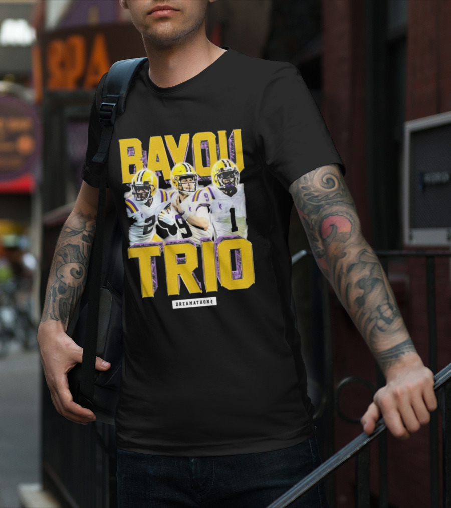 Bayou Trio Dreamathon Justin Jefferson Joe Burrow Ja'Marr Chase T-Shirt