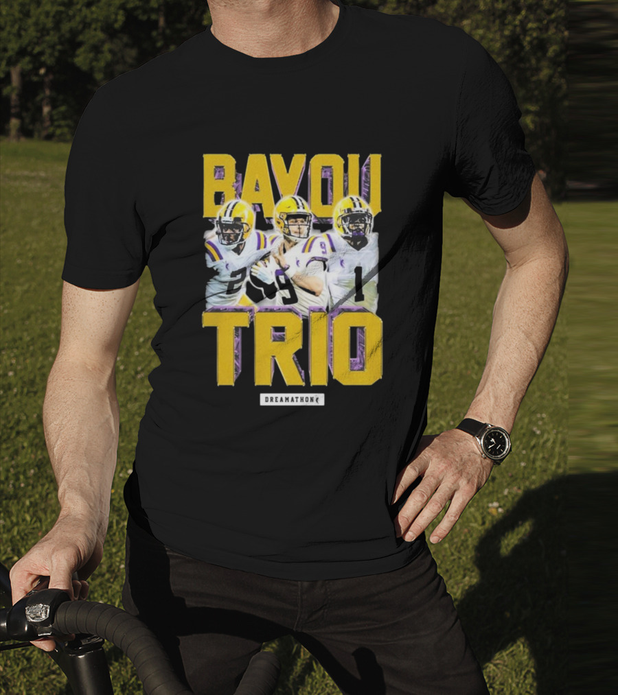 Bayou Trio Dreamathon Justin Jefferson Joe Burrow Ja'Marr Chase T-Shirt