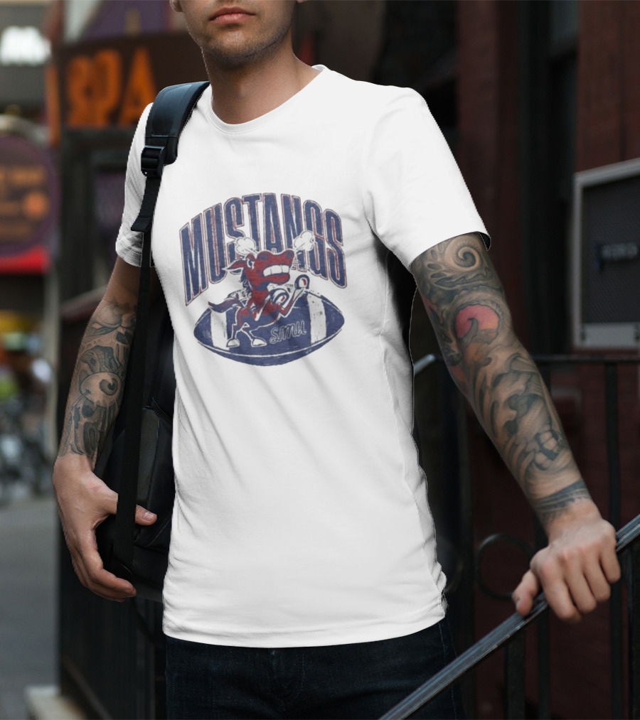 SMU Mustangs Football Angry Mustang T-Shirt