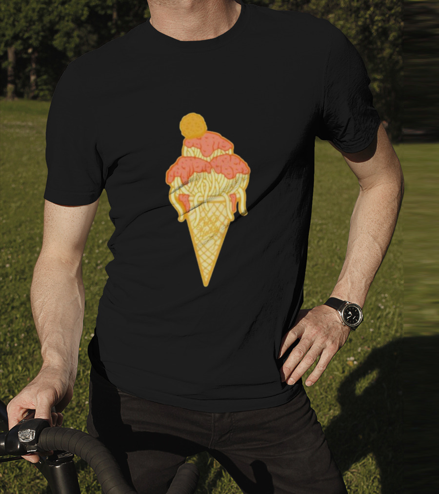 Spag Heddy Pasta Cone Spaghetti Ice Cream Mashup T-Shirt