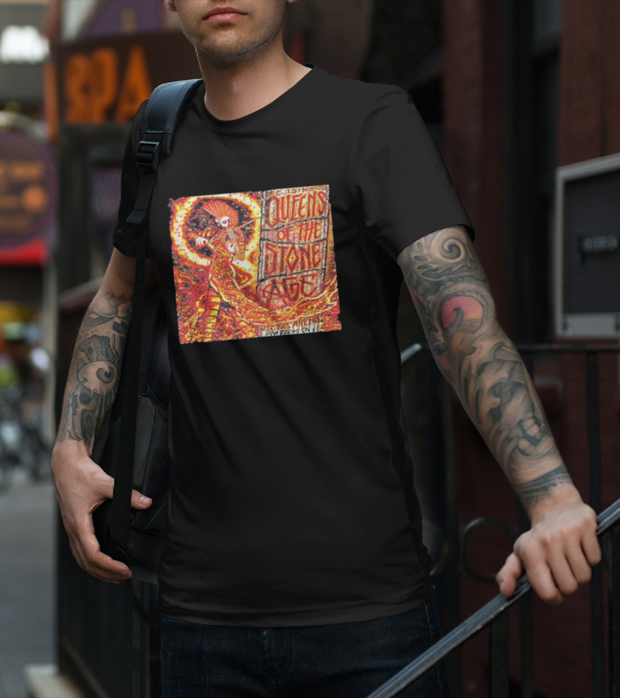 December 15th Queens Of The Stone Ages Viejas Arena San Diego Fire Violinist Performance T-Shirt