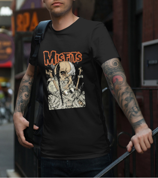 Misfits Pushead Vampire Skeleton Mummy Wrappings T-Shirt