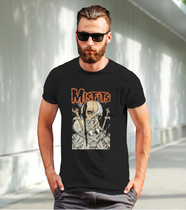 Misfits Pushead Vampire Skeleton Mummy Wrappings T-Shirt