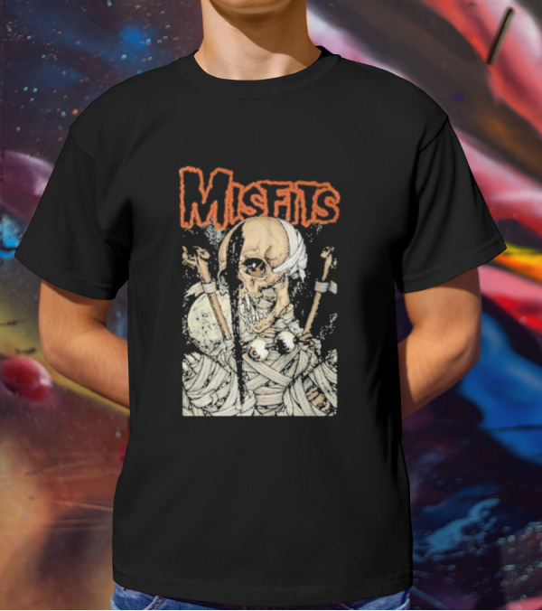 Misfits Pushead Vampire Skeleton Mummy Wrappings T-Shirt