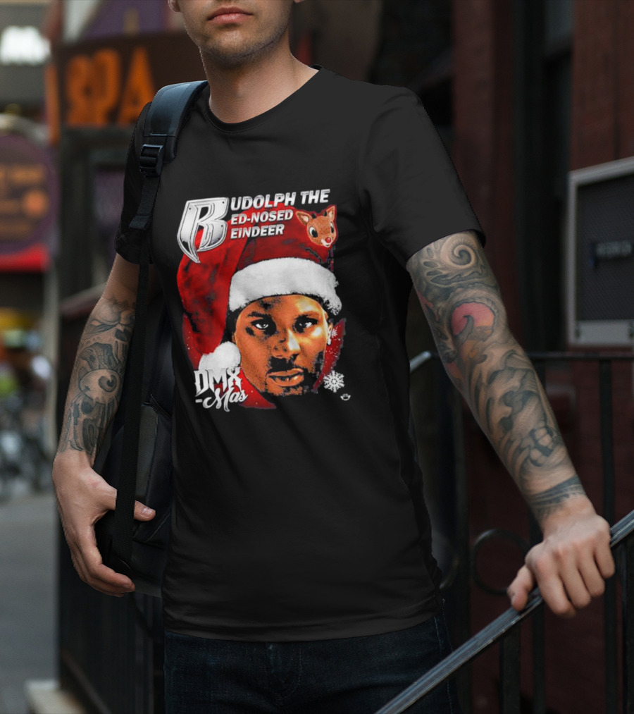 Rudolph The Red-nosed Reindeer DMX-Mas Santa Hat Christmas T-Shirt