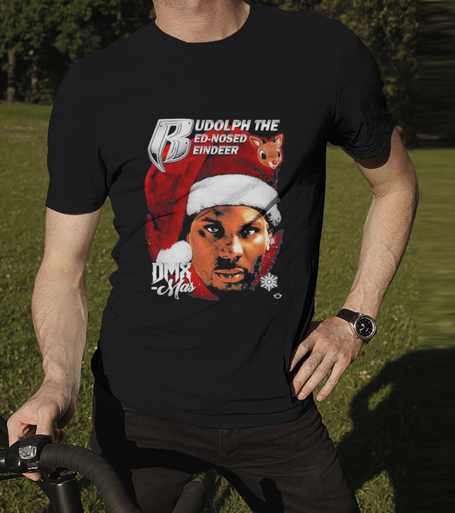 Rudolph The Red-nosed Reindeer DMX-Mas Santa Hat Christmas T-Shirt