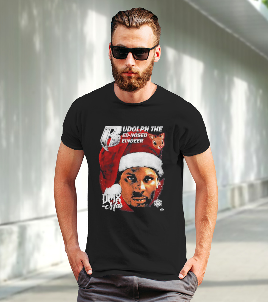 Rudolph The Red-nosed Reindeer DMX-Mas Santa Hat Christmas T-Shirt