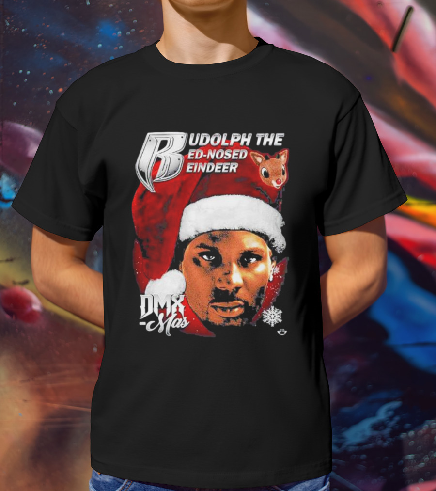 Rudolph The Red-nosed Reindeer DMX-Mas Santa Hat Christmas T-Shirt