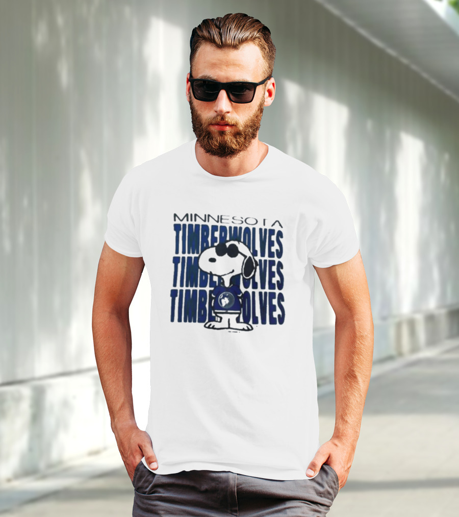 Snoopy Minnesota Timberwolves Shirt Collaboration T-Shirt