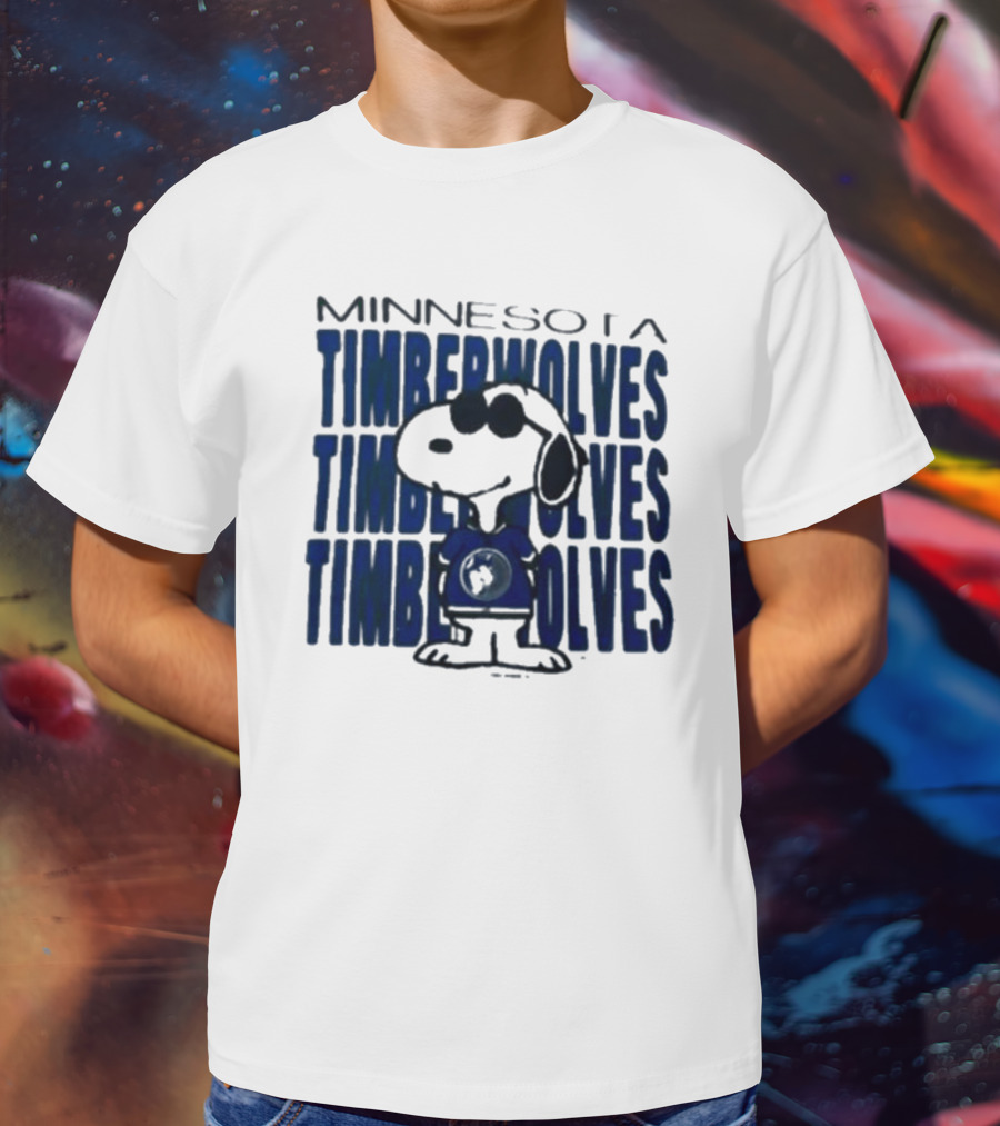 Snoopy Minnesota Timberwolves Shirt Collaboration T-Shirt