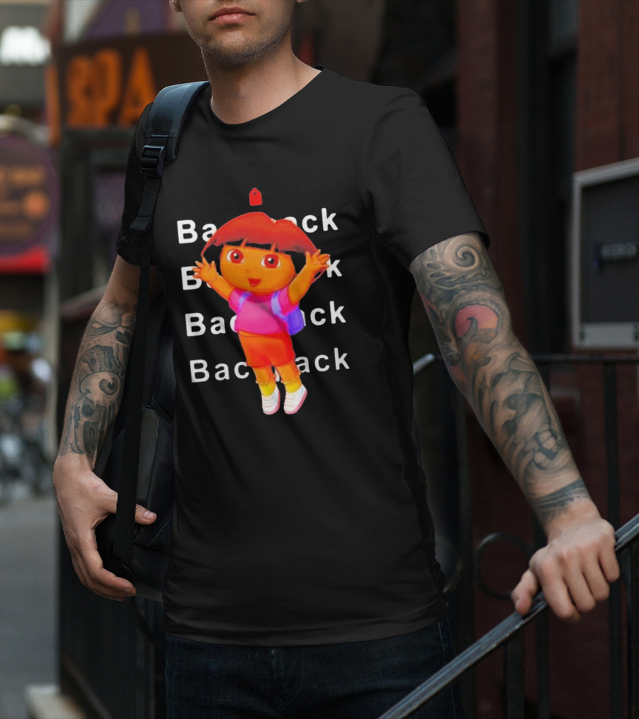 Dora Backpack Adventures Playful Youthful T-Shirt