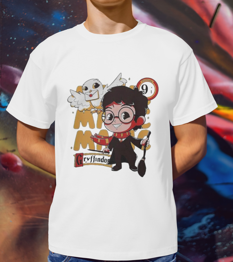 Quality Magic Boy Gryffindor Platform 9¾ Owl Wizard T-Shirt