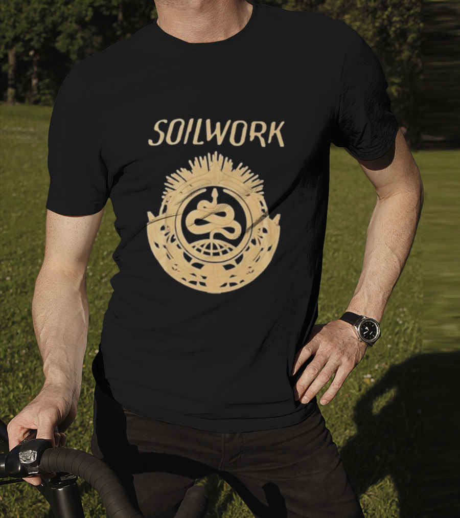 SOILWORK Snake Emblem With Globe And Wreath T-Shirt