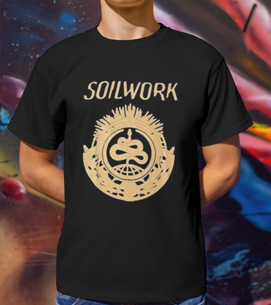 SOILWORK Snake Emblem With Globe And Wreath T-Shirt