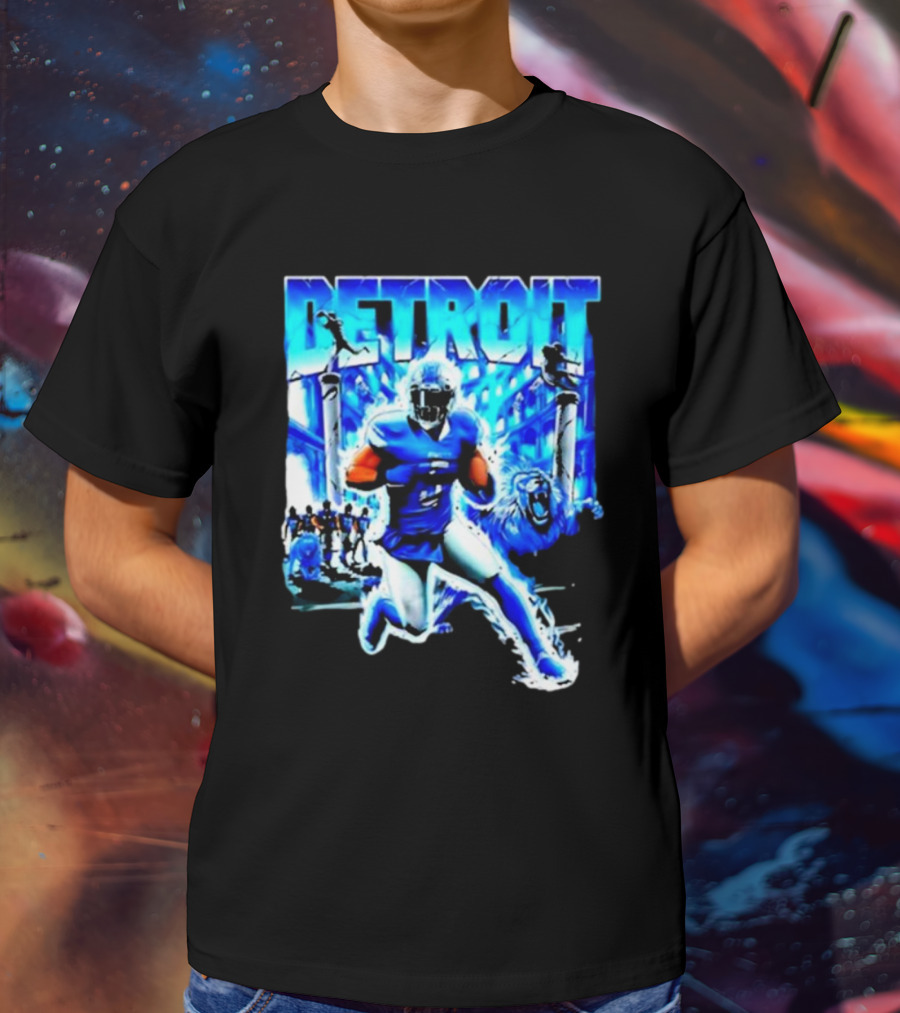 Detroit Football Lions Player Dynamic Action Official Merchandise T-Shirt