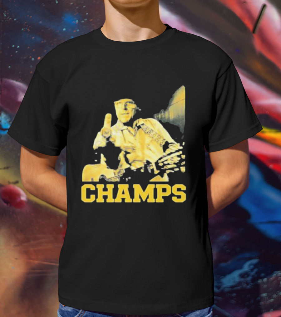 Taylor Lewan Champs Yellow Guitar Western T-Shirt