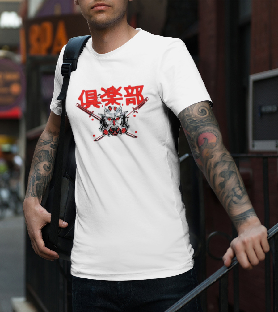 The O C Youth Samurai Helmet With Swords Japanese Text T-Shirt