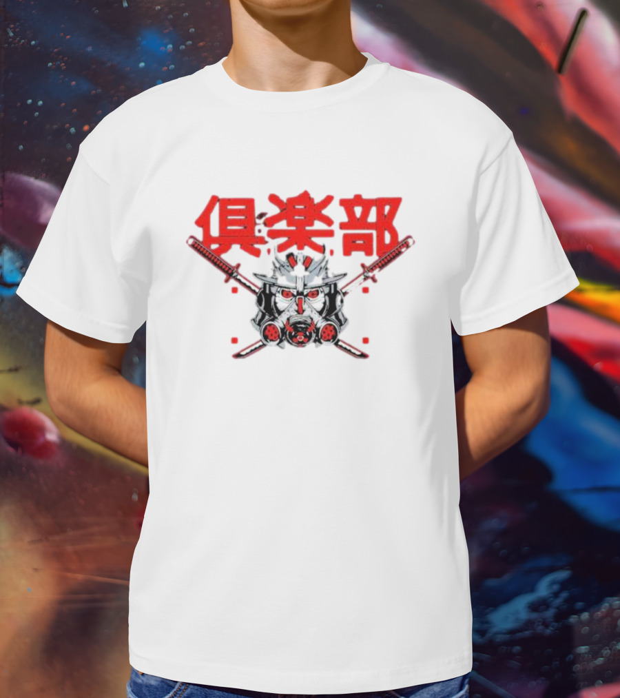The O C Youth Samurai Helmet With Swords Japanese Text T-Shirt
