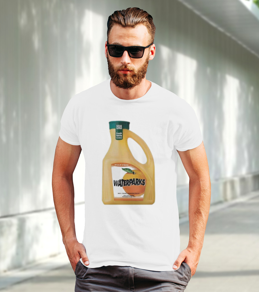Waterparks Pulp Free Non GMO Orange Juice Fresh Taste T-Shirt