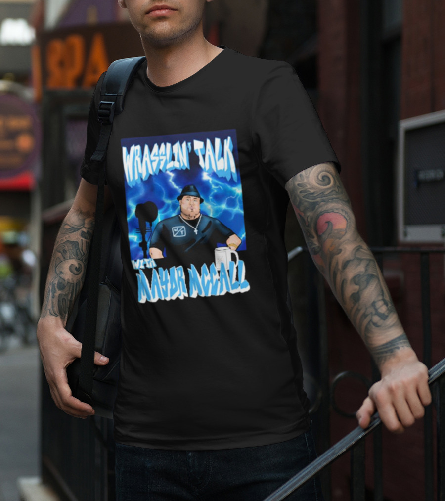Wrasslin' Talk With Mayor Mccall Blue Lightning T-Shirt