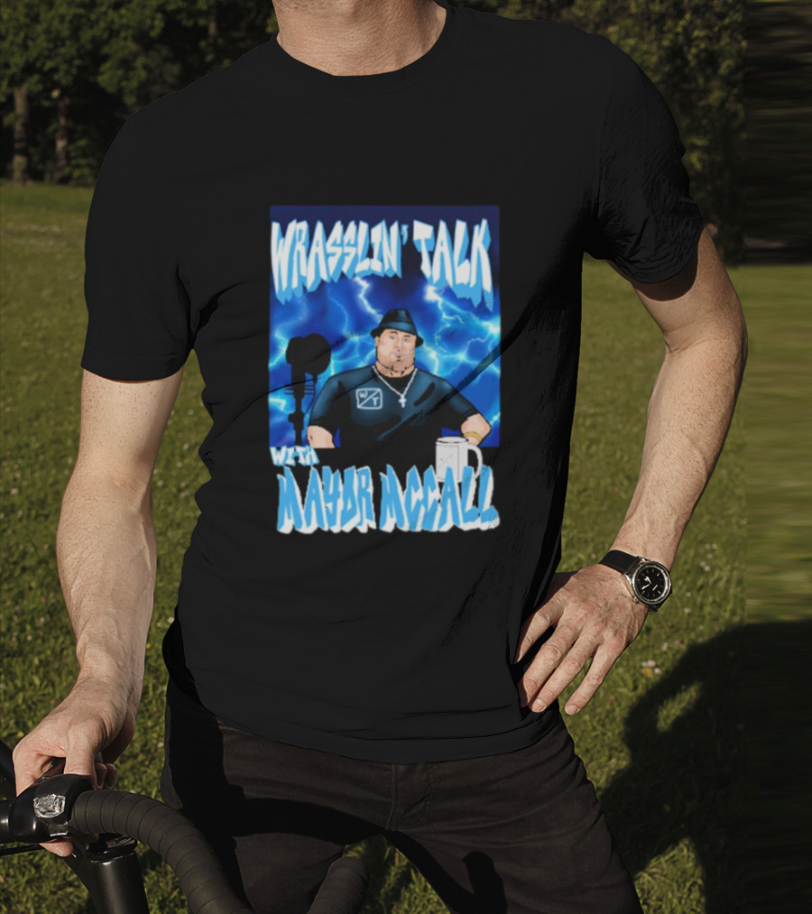 Wrasslin' Talk With Mayor Mccall Blue Lightning T-Shirt