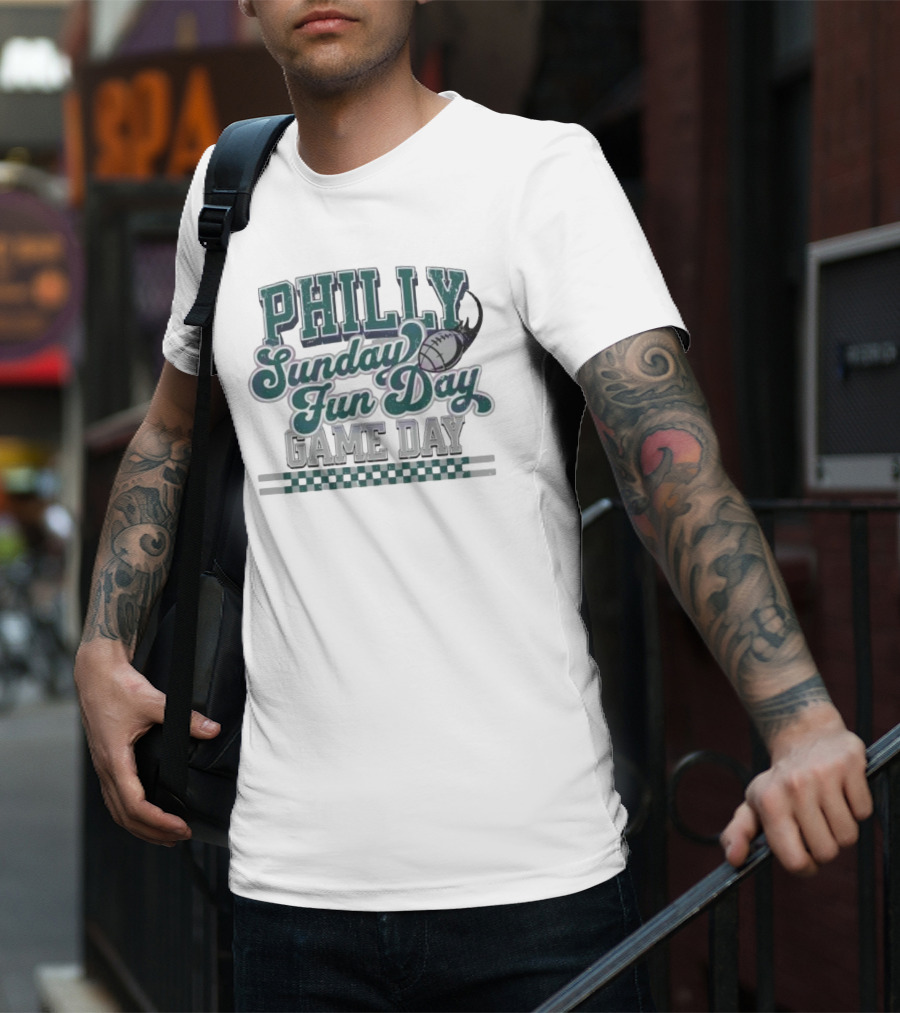 Philadelphia Eagles Philly Sunday Fun Day Game Day Football T-Shirt