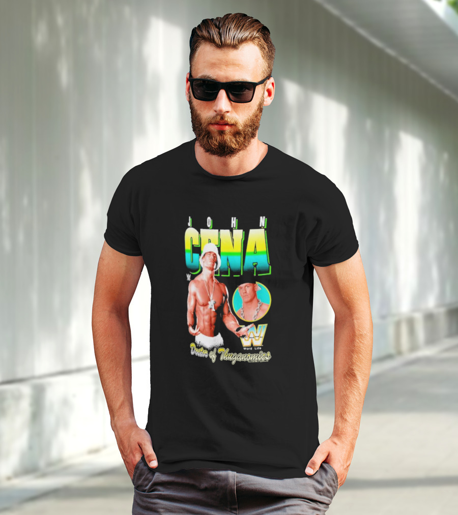 John Cena Doctor Of Thuganomics WWE Word Life Ripple Junction Navy T-Shirt
