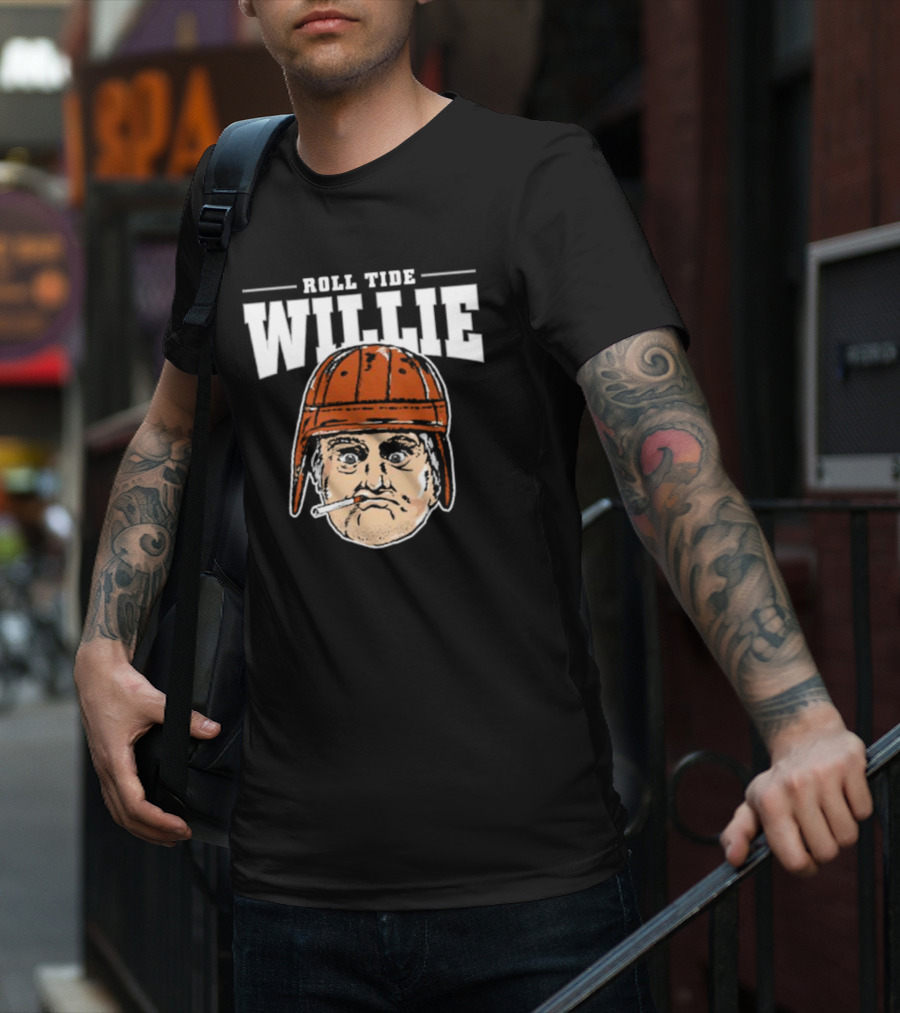 Roll Tide Willie Cartoon Helmet Face T-Shirt
