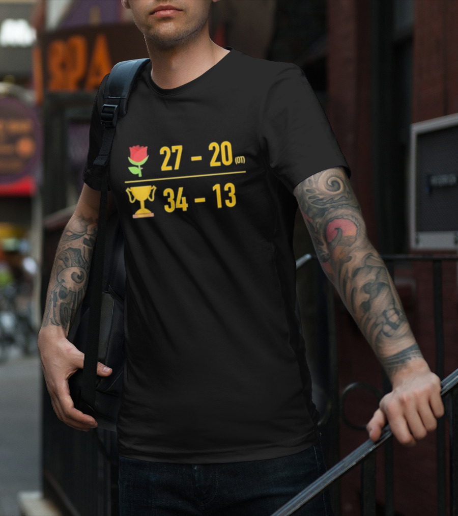 27-20 Rose OT Trophy 34-13 Triblend T-Shirt