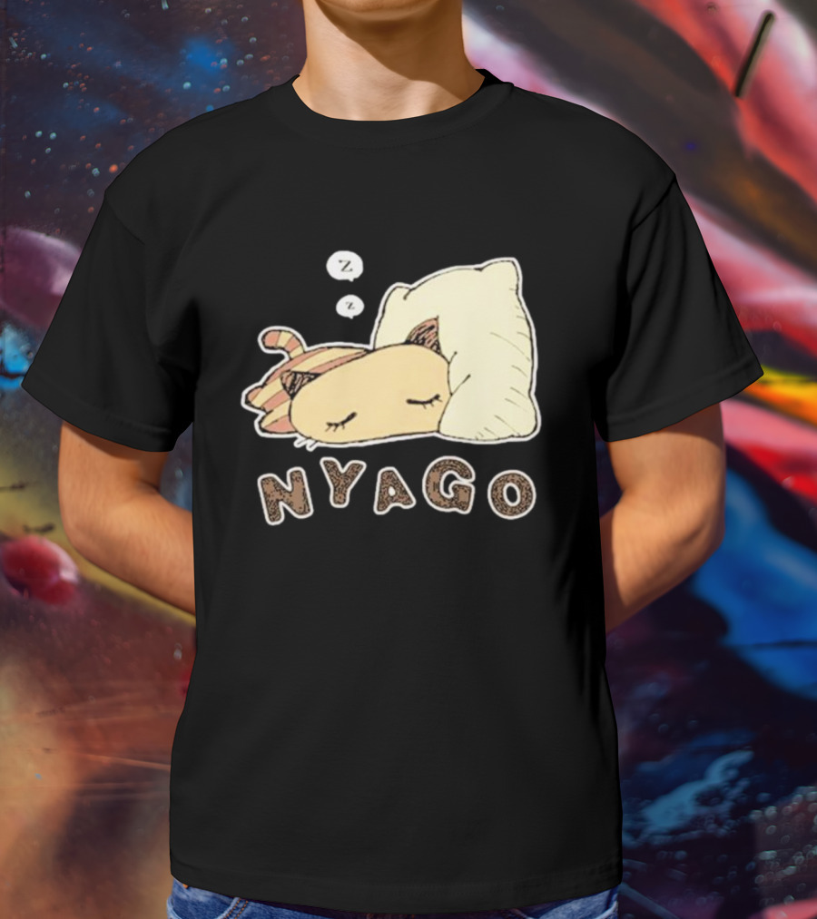 Sanrio Nyago Sleeping Cat Zzz Pillow T-Shirt
