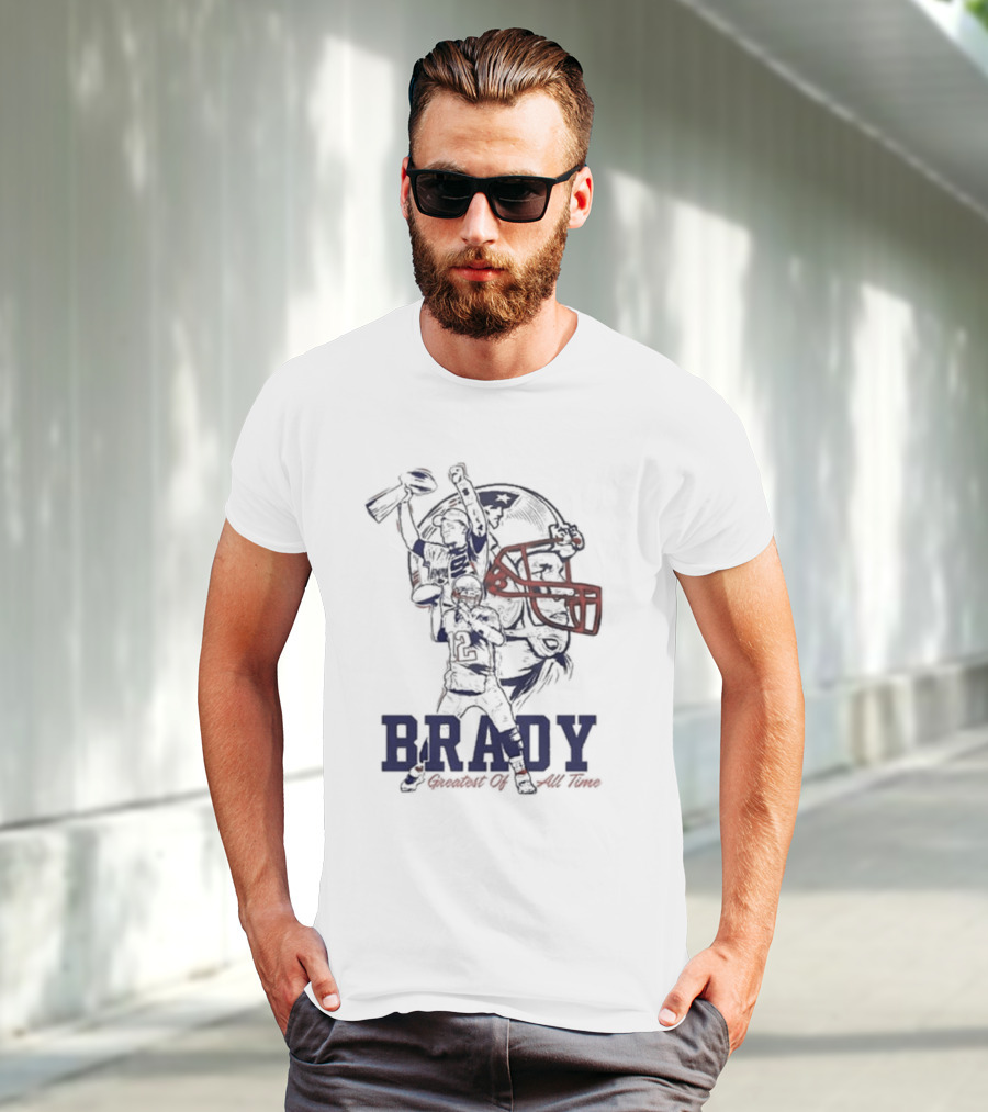 Brady Greatest Of All Time Football T-Shirt
