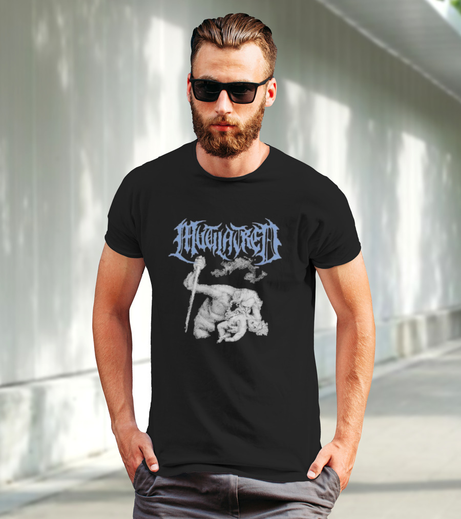Mutilatred Eroded Brain Grim Figure And Child Fantasy T-Shirt