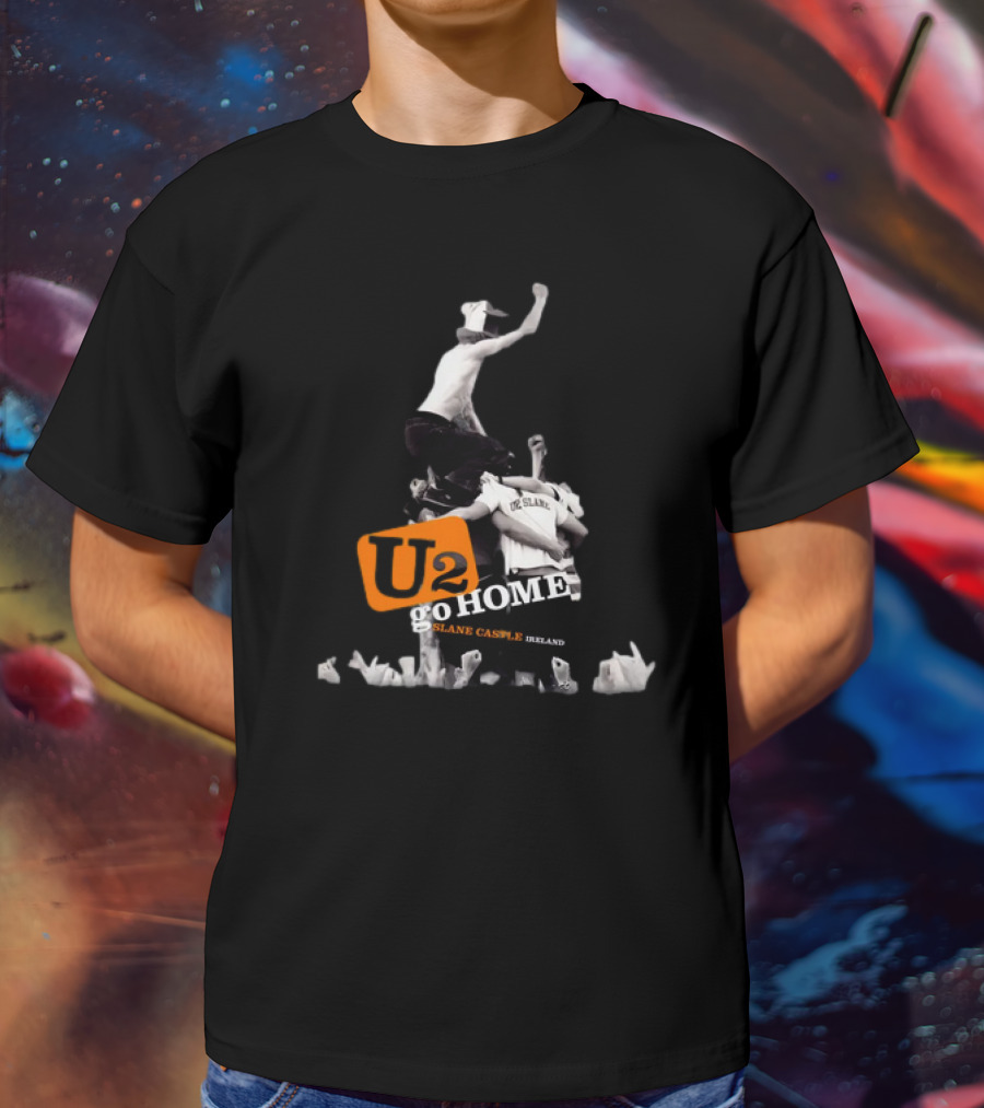U2 Go Home Slane Castle Ireland U2 Sphere Shop Slane Grey T-Shirt