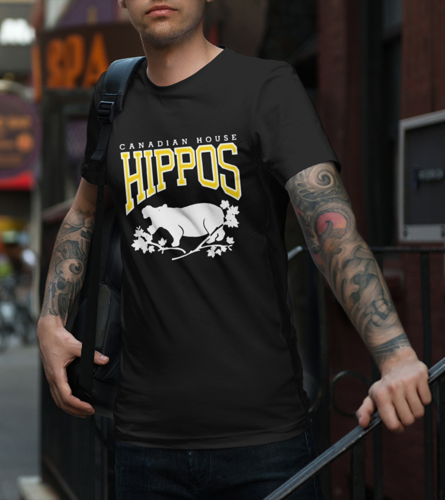 Canadian House Hippos Maple Leaf T-Shirt