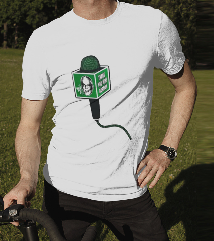 Celtics Thank You Mike Gorman Microphone T-Shirt