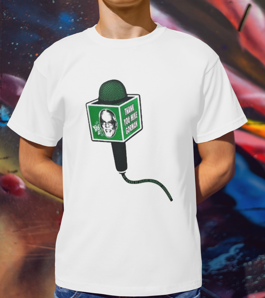 Celtics Thank You Mike Gorman Microphone T-Shirt