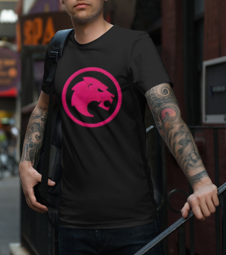 Jon Rahm Sponsor Legion XIII Pink Lion Emblem T-Shirt