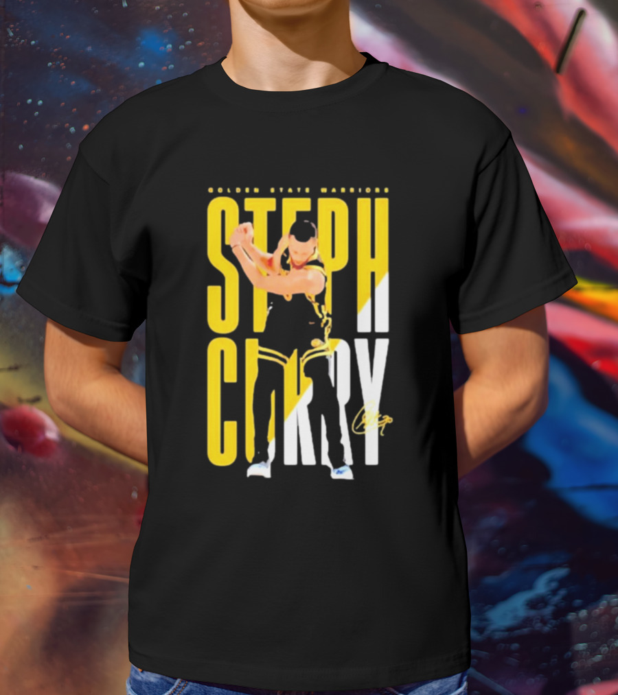 Golden State Warriors Steph Curry Golf Celebration Signature T-Shirt