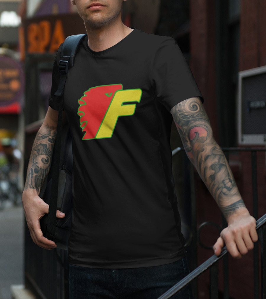 Philadelphia Firebirds Hockey Logo Red Green Yellow F T-Shirt