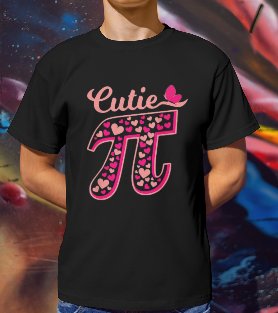 Cutie Pi Day Women Kids Men Toddler Math Teacher Butterfly Hearts T-Shirt