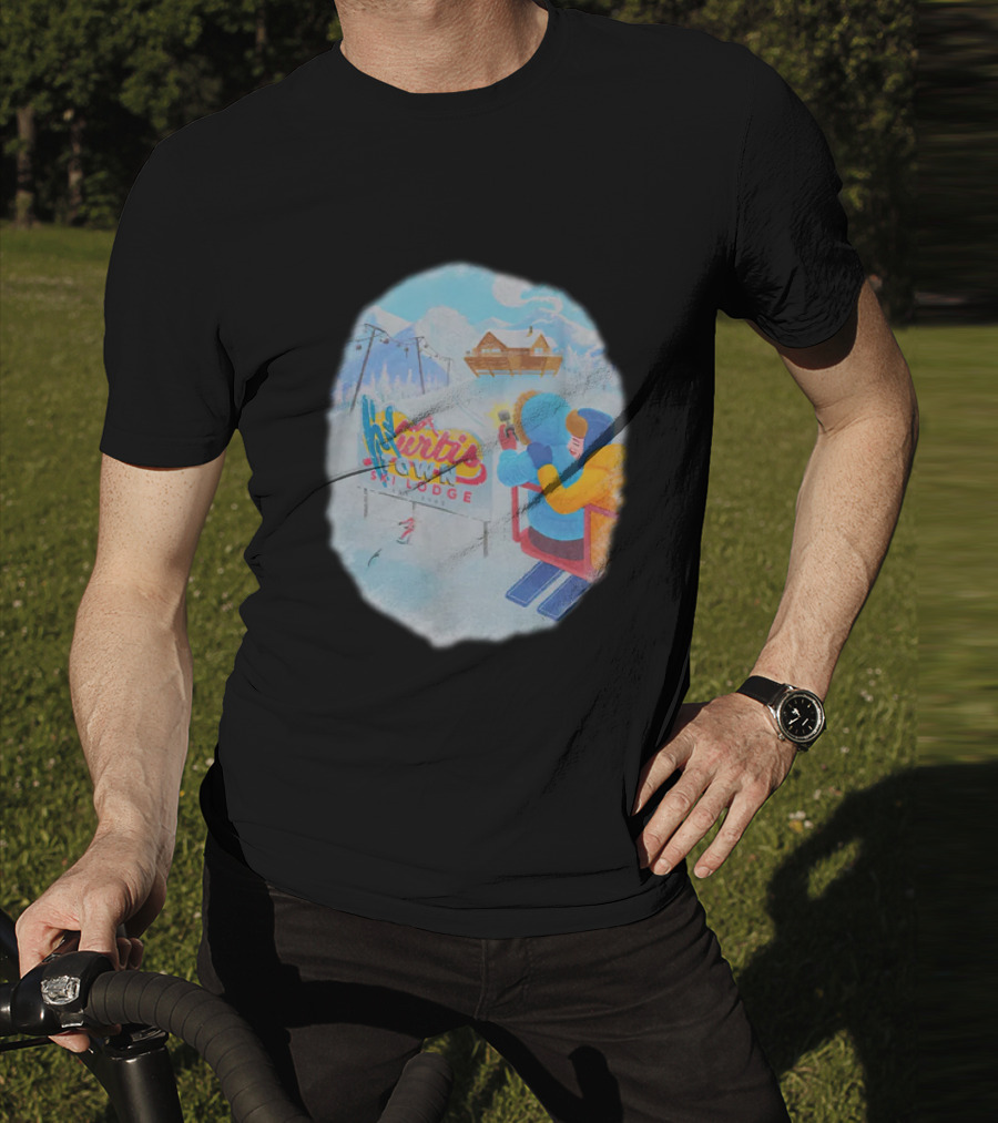 Kurtis Conner Merch Town Ski Lodge Scenic Winter T-Shirt