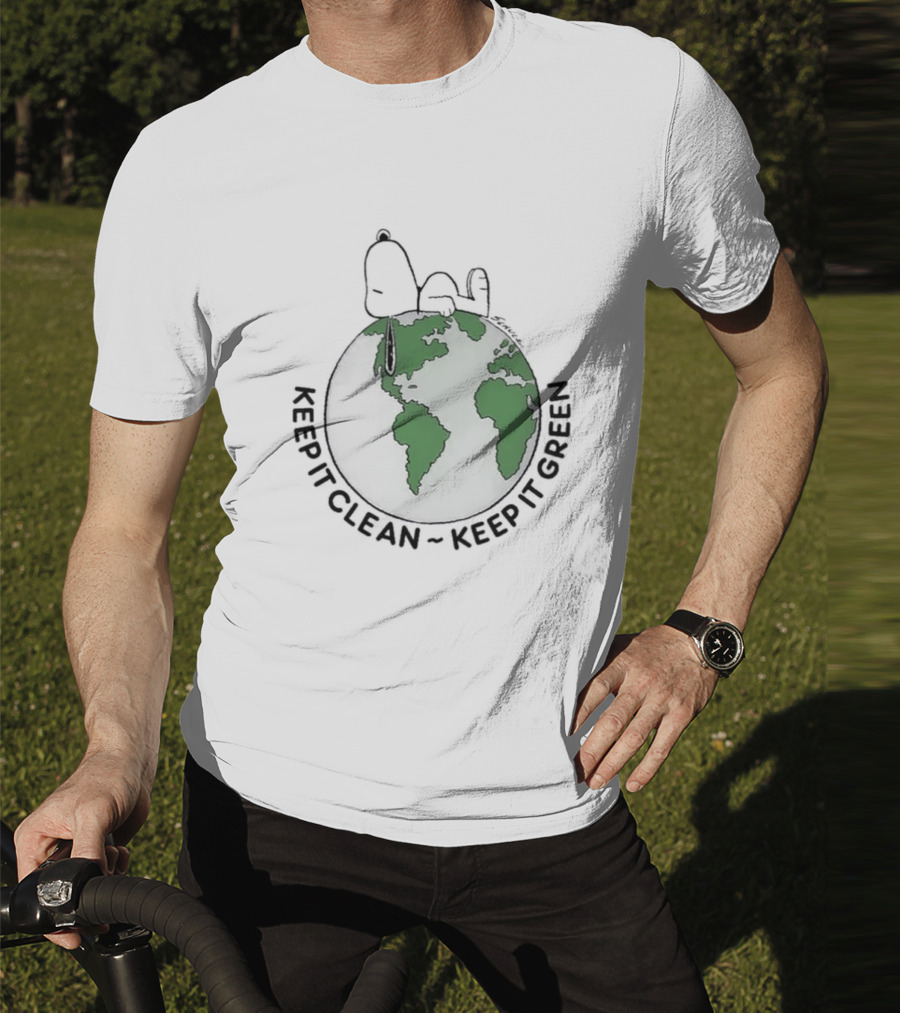 Keep It Clean Keep It Green Snoopy Earth Day T-Shirt