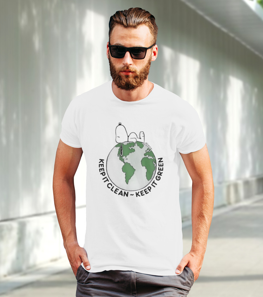 Keep It Clean Keep It Green Snoopy Earth Day T-Shirt
