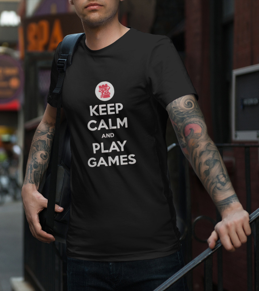 Keep Calm And Play Games Dice Tower T-Shirt