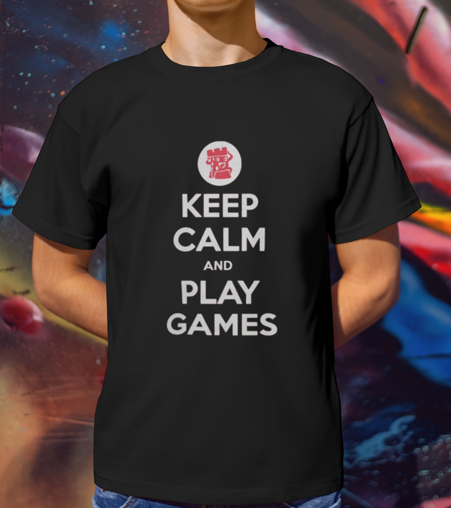 Keep Calm And Play Games Dice Tower T-Shirt