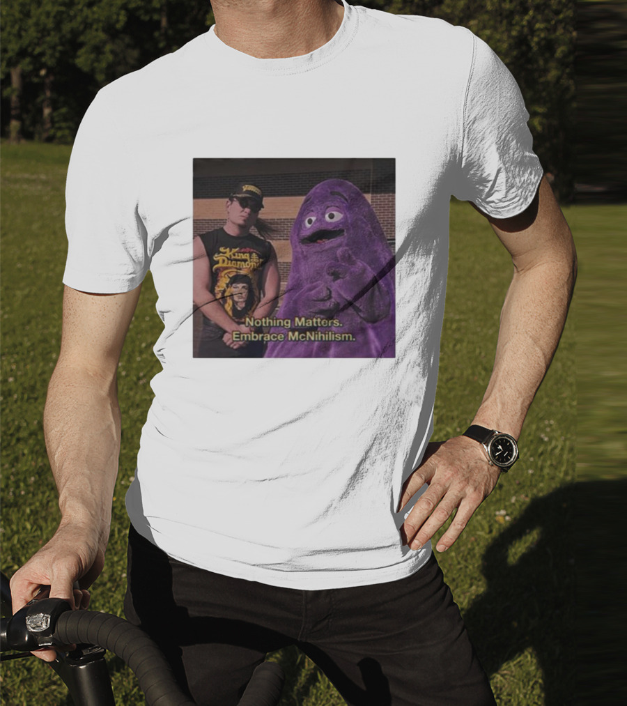 King Diamond Nothing Matters Embrace McNihilism Grimace T-Shirt