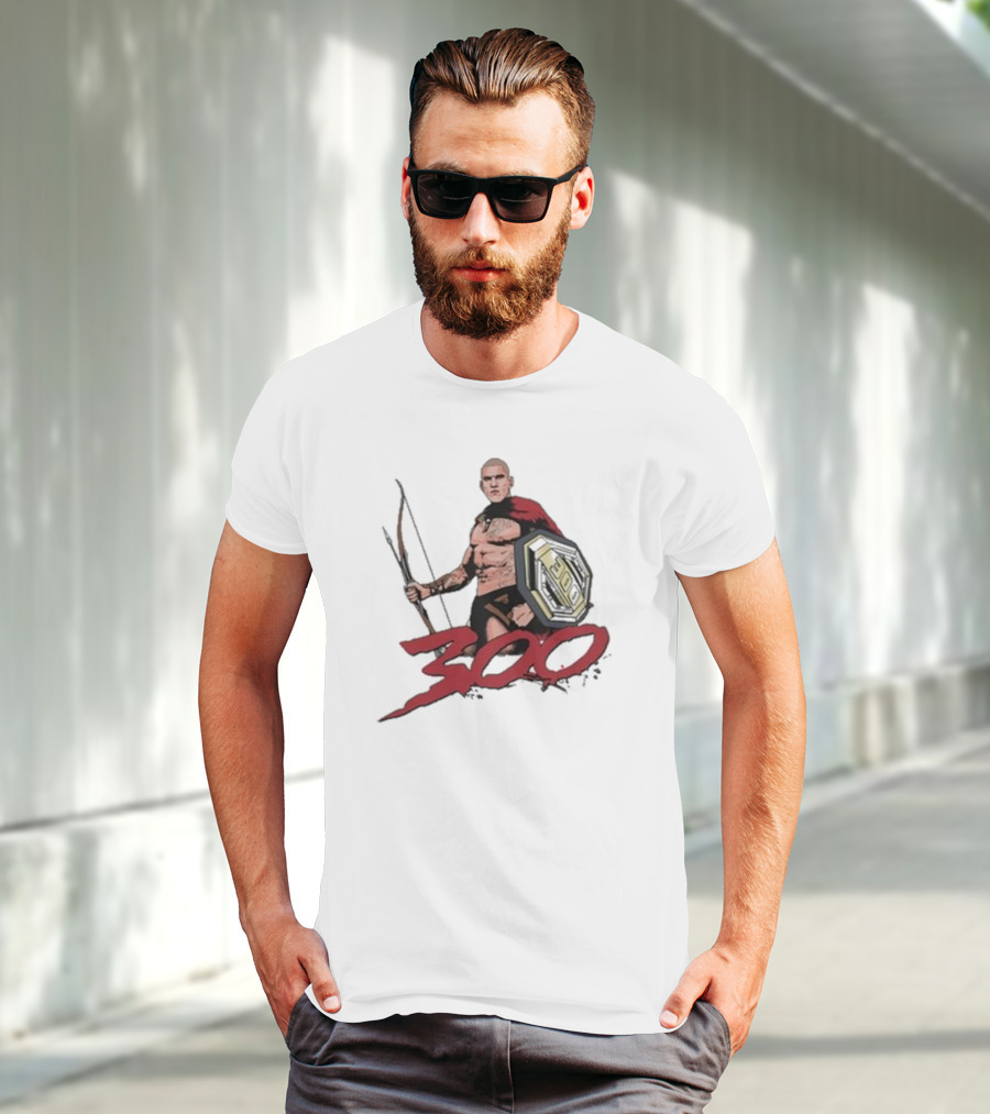 Alex Pereira Poatan 300 Spartan Warrior With Bow And Shield T-Shirt