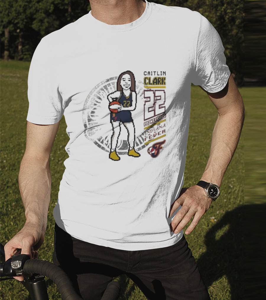 Caitlin Clark Indiana Fever 8-bit Player 22 Point Guard Youth Stadium Essentials T-Shirt