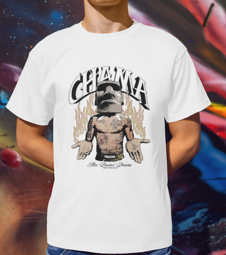 Chama Poatan Alex Poatan Pereira Pronto Para Matar Fiery Warrior Tattooed T-Shirt